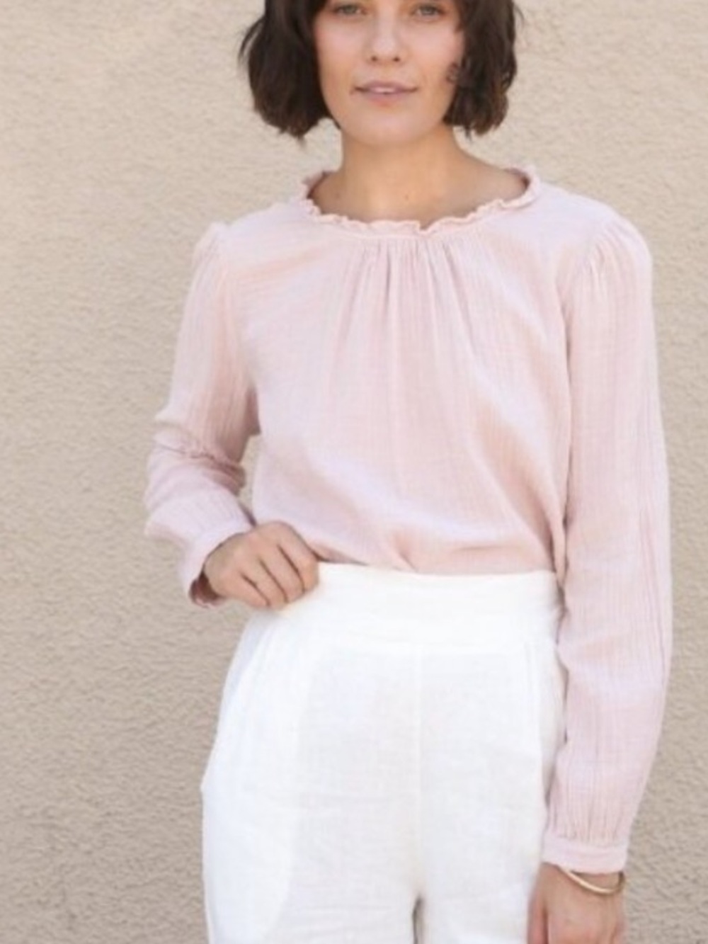 XIRENA | Fayth Cotton Gauze Ruffle Top in Angel Pink | S